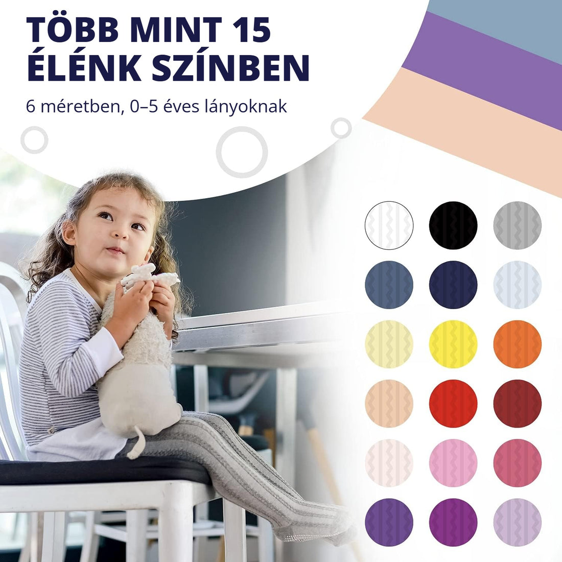 Csúszásgátlós kötött gyerek harisnya – több mint 15 színben