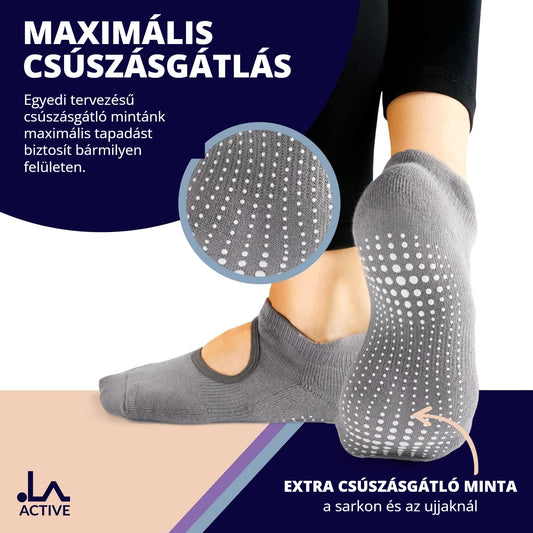 Csúszásmentes balerina zokni jógához – maximális csúszásgátlás