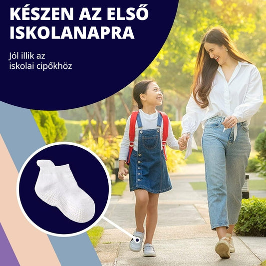 Csúszásmentes gyerek bokazokni – készen az első iskolanapra