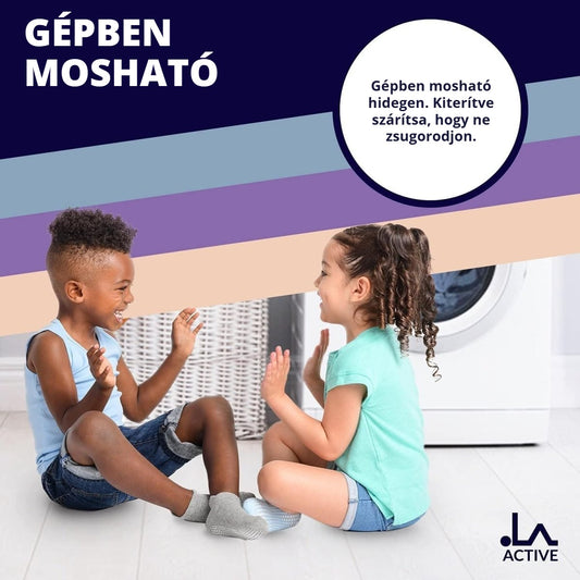 Csúszásmentes baba és gyerek bokazokni – gépben mosható