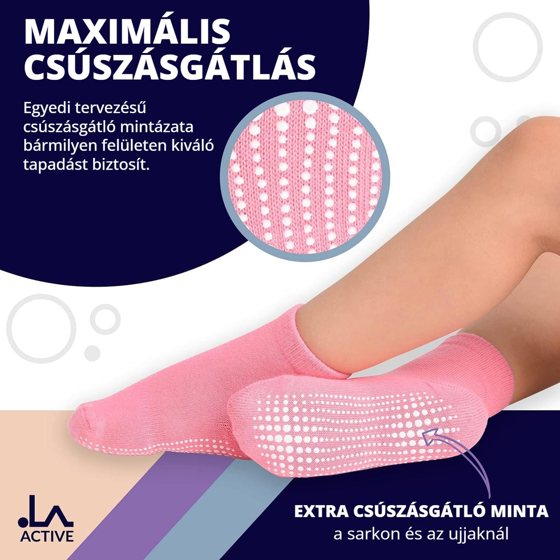 Csúszásmentes baba és gyerek zokni – maximális csúszásgátlás