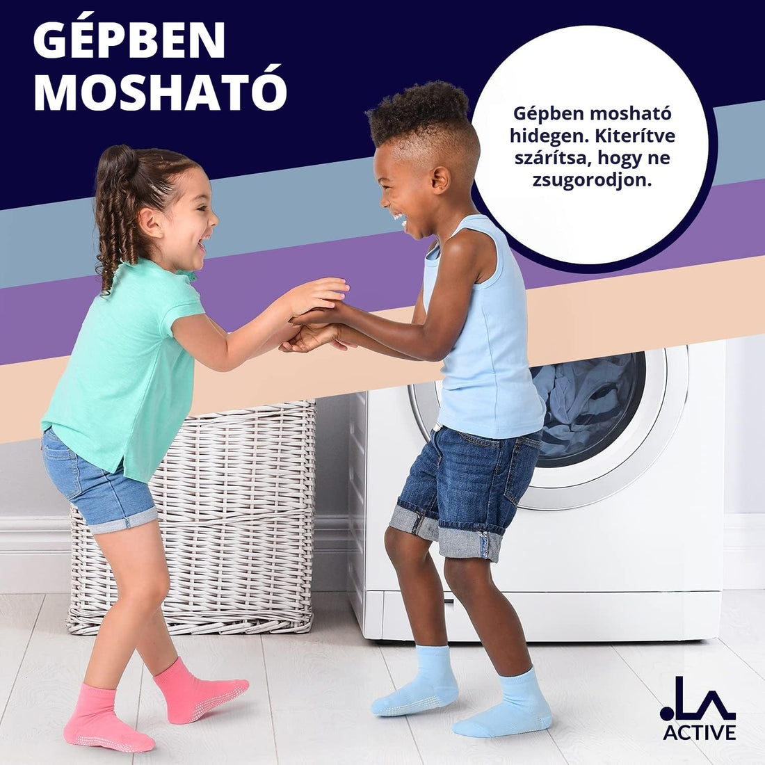 Csúszásmentes baba és gyerek zokni – gépben mosható