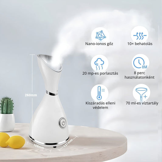 Diozo nano arcgőzölő – nano-ionos gőz, 70 ml-es víztartály