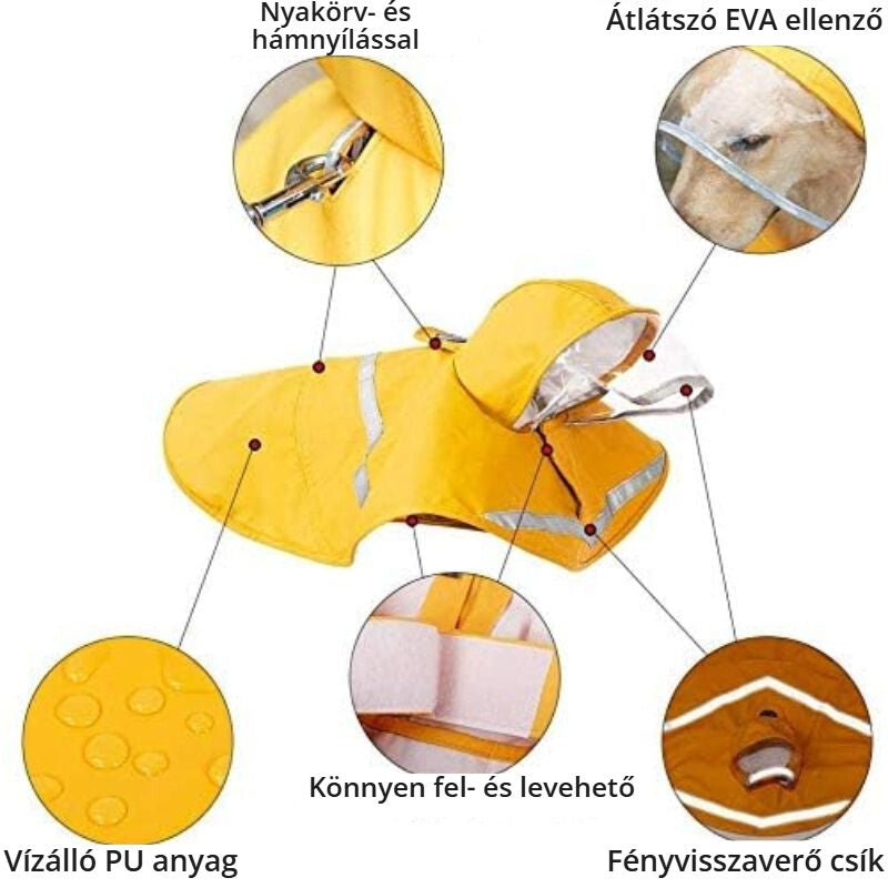 Doglemi vízálló kutya esőkabát – jellemzők