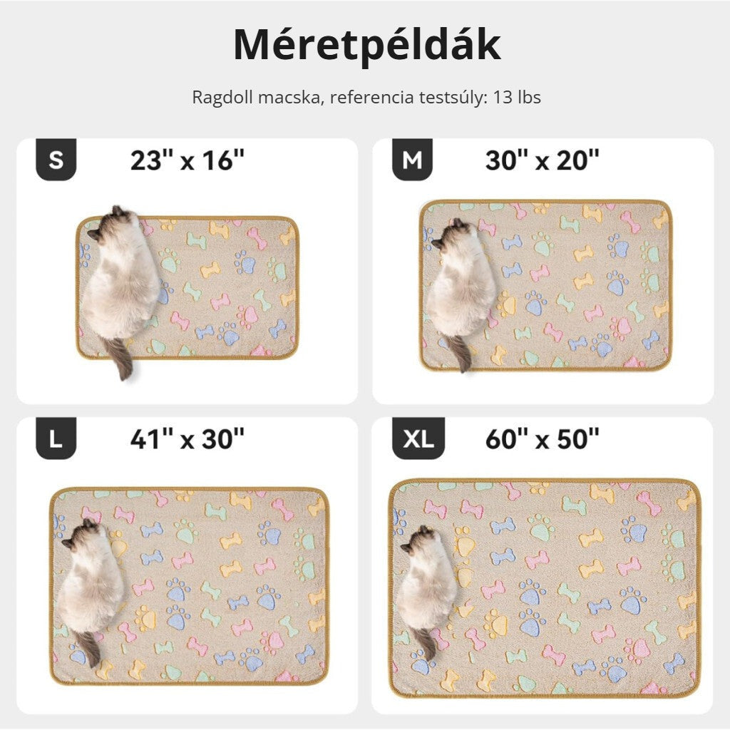 Dono polár kutyatakaró – méretpéldák