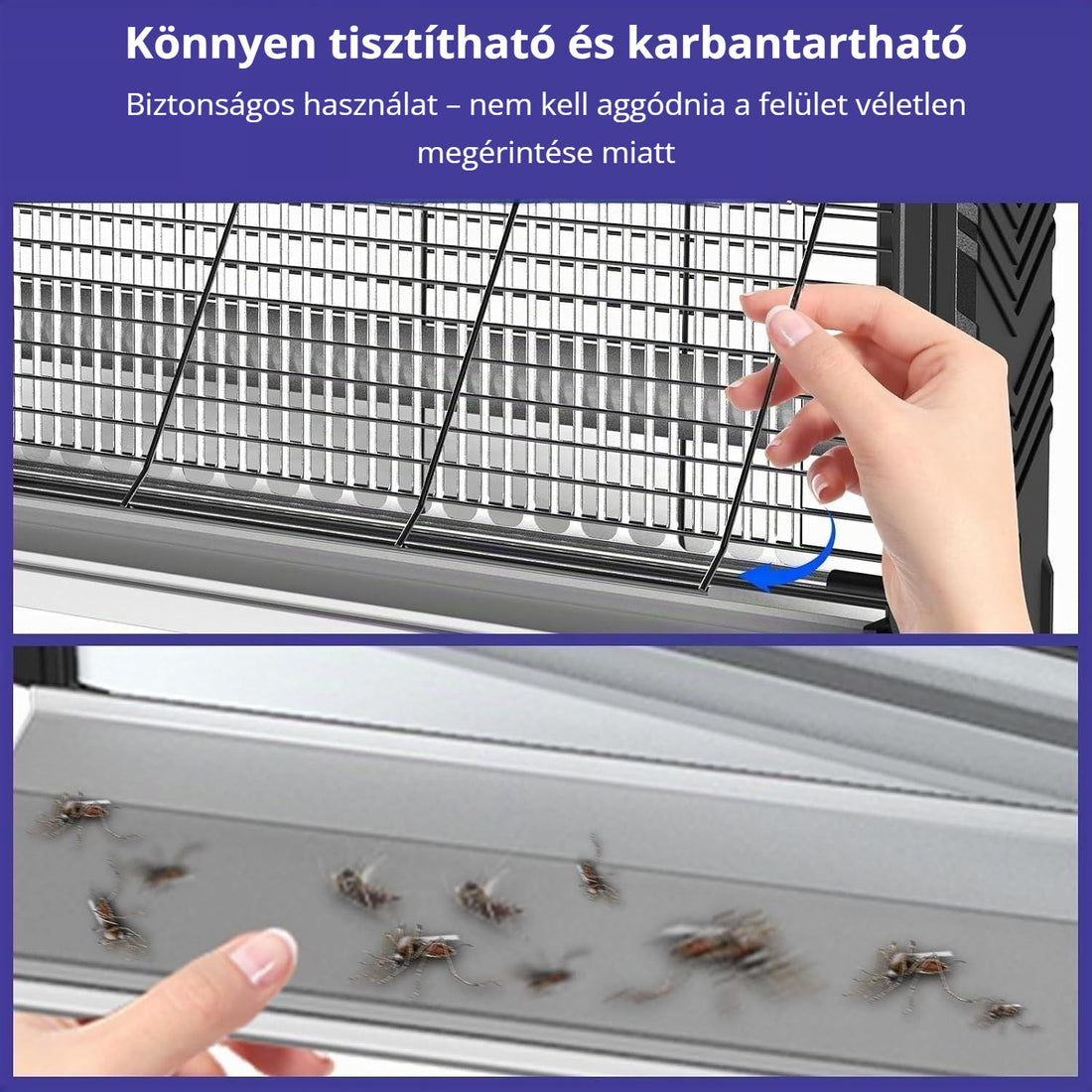 Elektromos szúnyogirtó lámpa – könnyen tisztítható, biztonságos használat