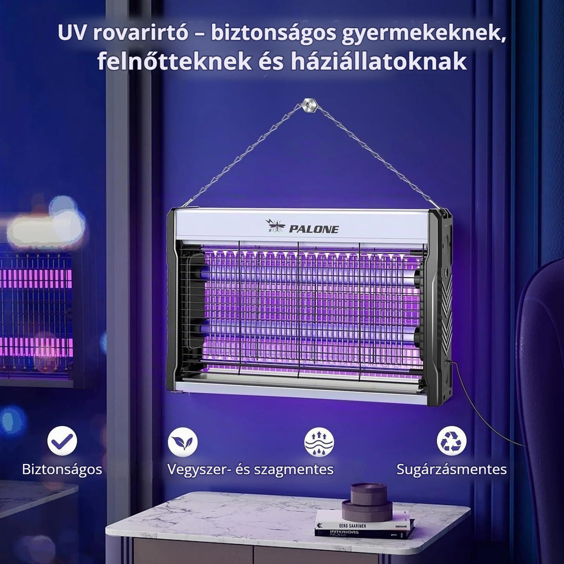 UV szúnyogirtó lámpa – biztonságos gyermekeknek, felnőtteknek és háziállatoknak