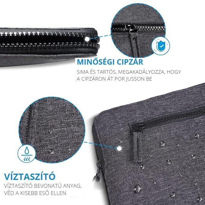 Eono laptoptáska – minőségi cipzár, víztaszító anyag