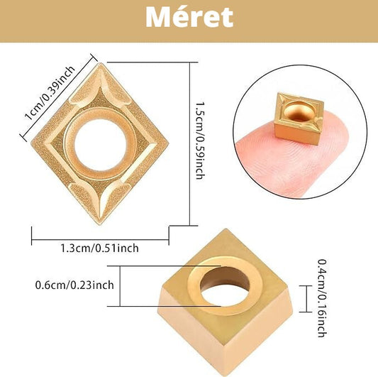 Esztergakés készlet – lapka méretei