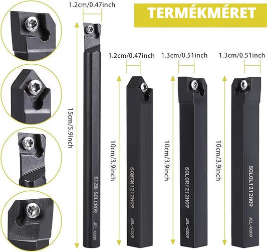 Esztergakés készlet – termékméret