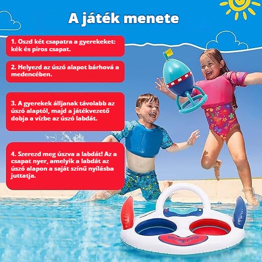 Felfújható UFO medencejáték – a játék menete