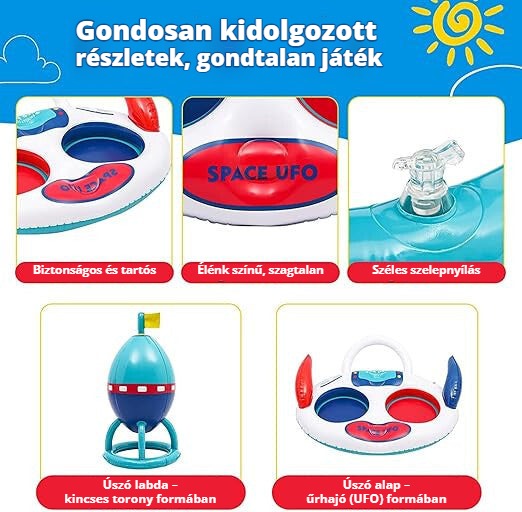 Felfújható UFO medencejáték – biztonságos, tartós, szagtalan