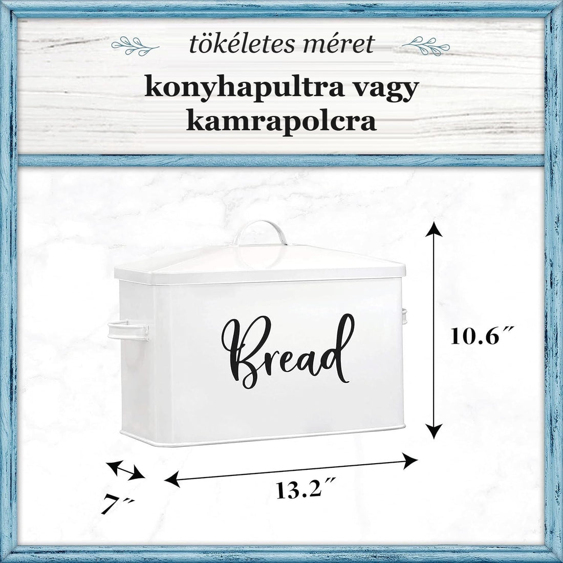 Fém kenyértartó doboz – tökéletes méret konyhapultra vagy kamrapolcra