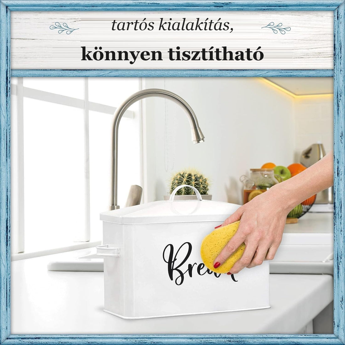 Fém kenyértartó doboz – tartós és könnyen tisztítható