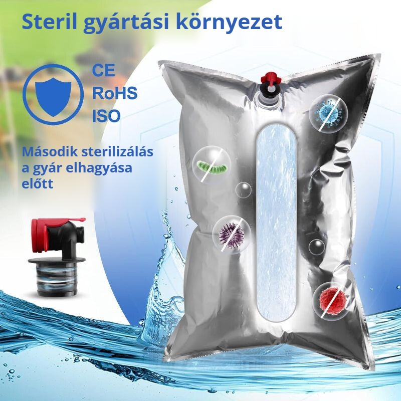 Foinwer víztároló tasak – steril gyártási környezet, CE, RoHS, ISO