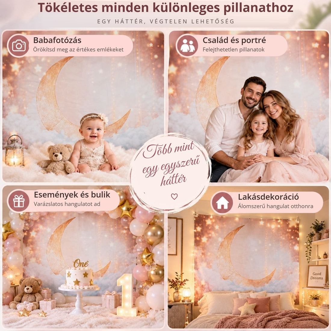 Gafoki holdas fotózási háttér – babafotózás, családi portré, események, dekoráció
