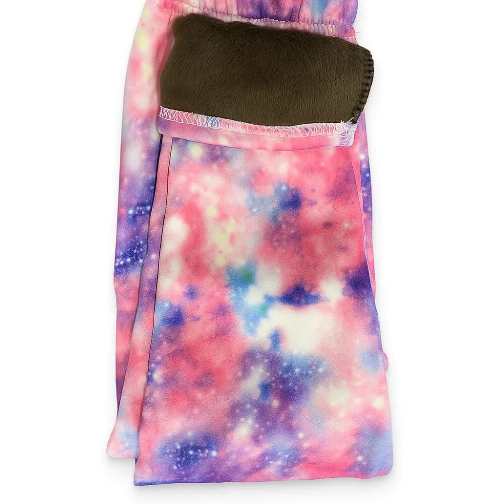 Galaxy Mintás Polárbéléses Téli Gyermek Leggings – 2 db Thermo Nadrág + 2 db Hajgumi