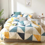 200 x 155 cm Geometrikus Kék - Sárga