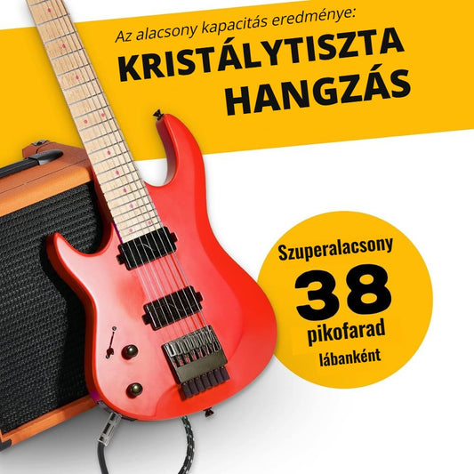 GLS Audio gitárkábel alacsony kapacitással a kristálytiszta hangzásért