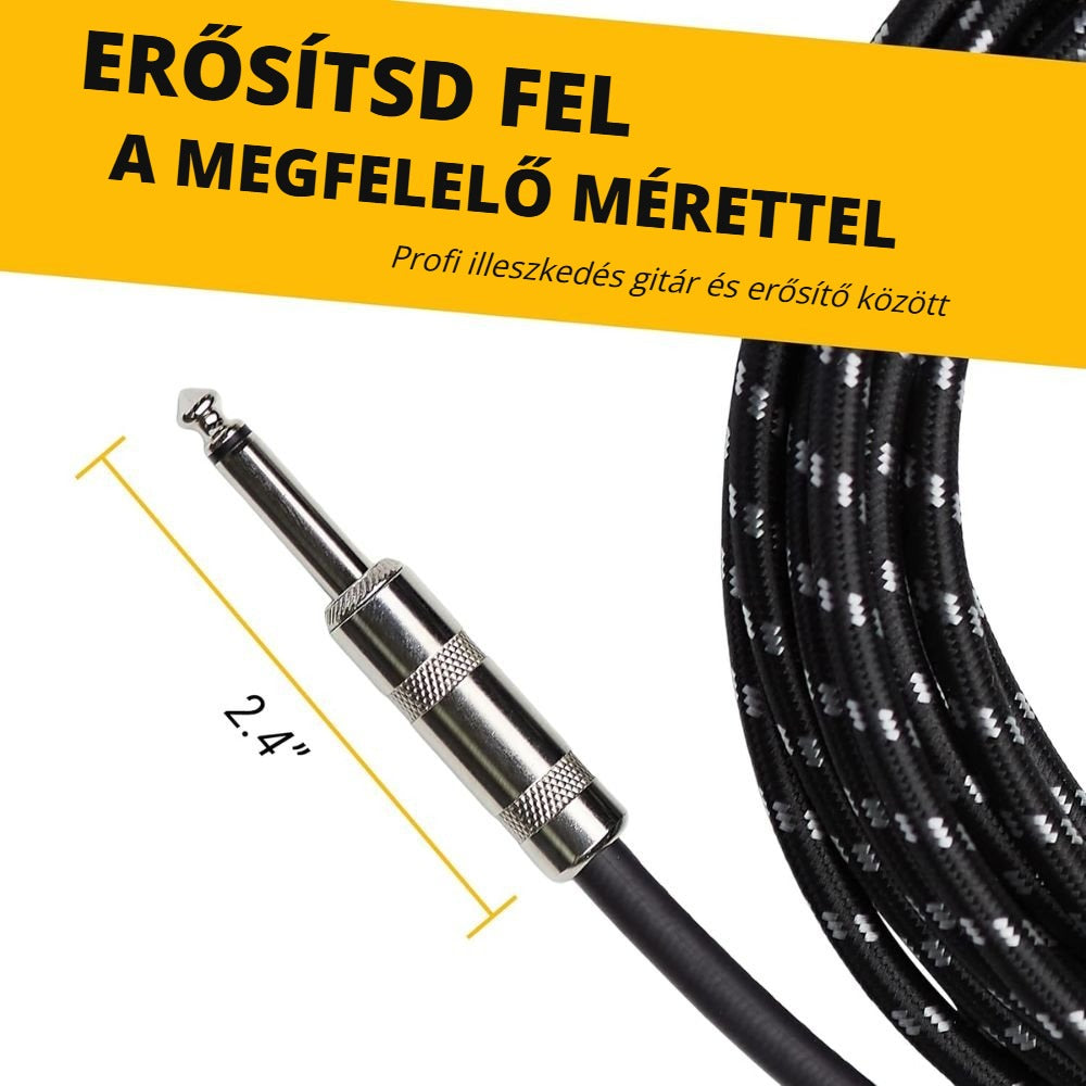 GLS Audio gitárkábel 6,3 mm jack – profi illeszkedés gitár és erősítő között