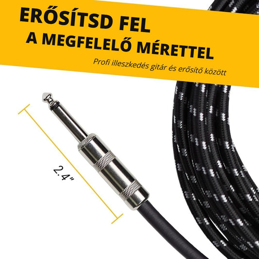 GLS Audio gitárkábel 6,3 mm jack – profi illeszkedés gitár és erősítő között