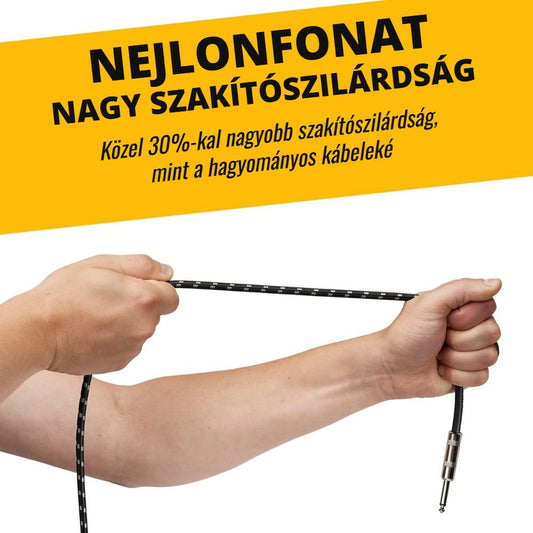 GLS Audio nejlonfonatos gitárkábel nagy szakítószilárdsággal