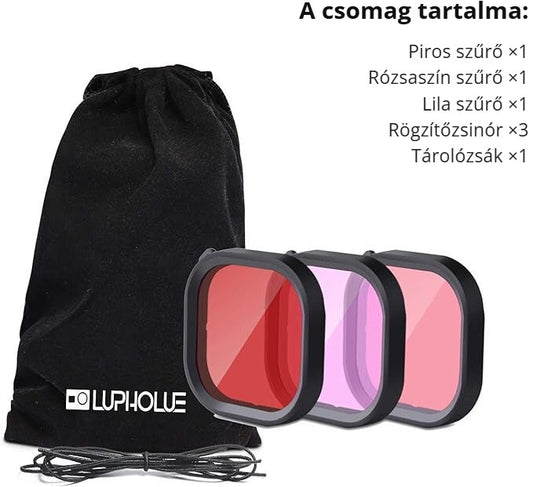 GoPro Hero 8 színszűrő szett – a csomag tartalma