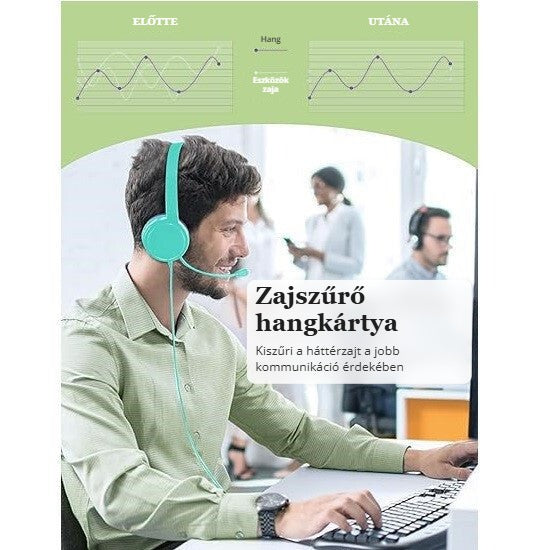 MPOW fejhallgató zajszűrő hangkártyával