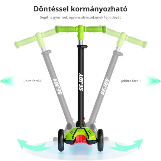 Sejoy 3 kerekű gyerek roller – döntéssel kormányozható