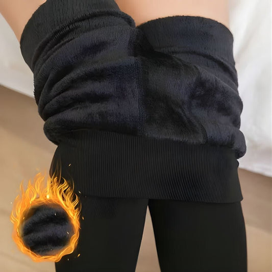 Gyerek Thermo Nadrág Szett 2 db – Meleg Téli Leggings Fekete és Szürke Színben, Ajándék Hajgumival (150)