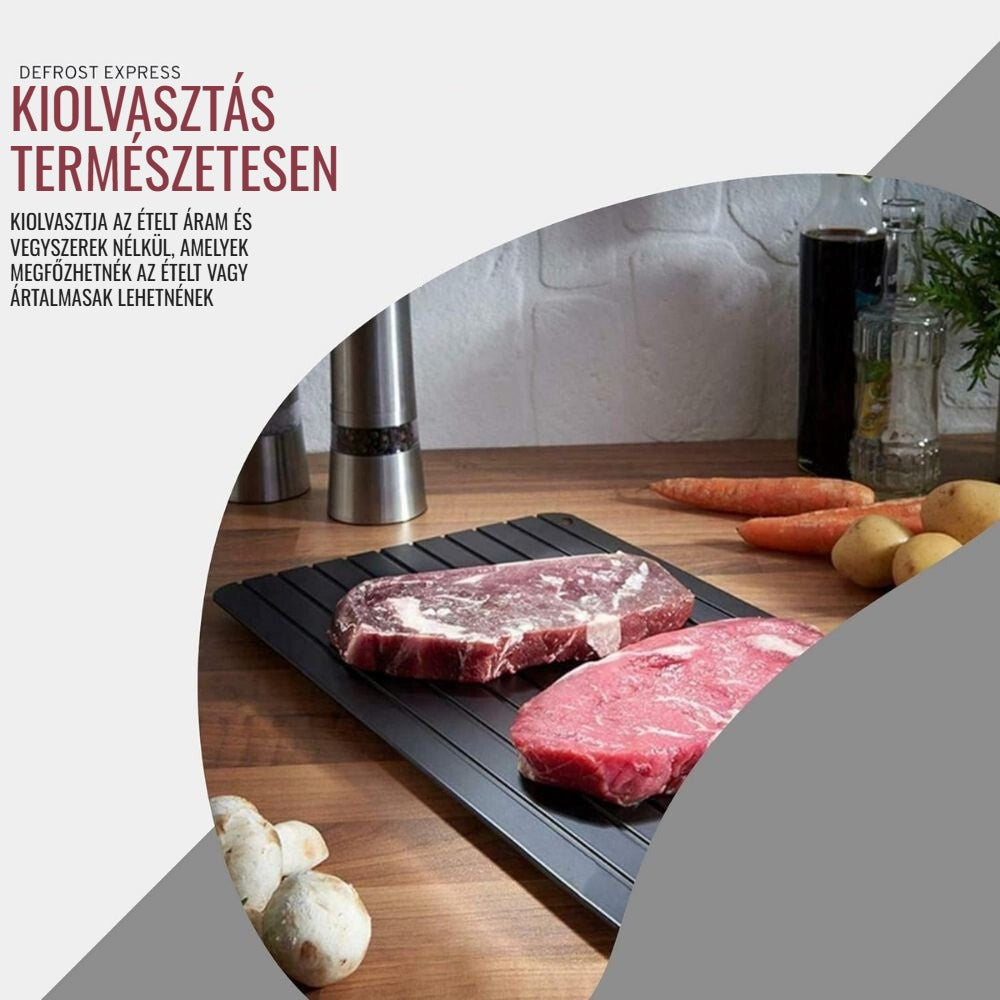 Gyors kiolvasztó tálca – természetes kiolvasztás áram és vegyszerek nélkül