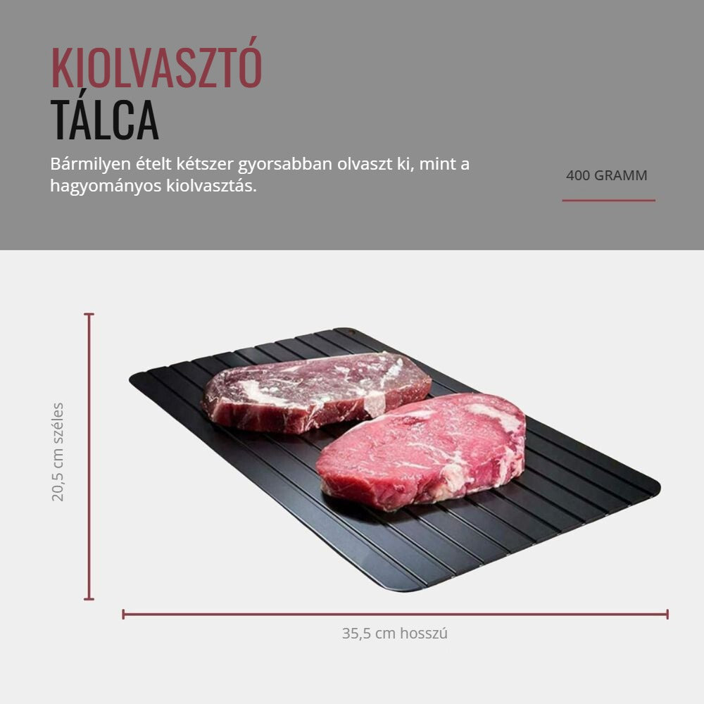 Gyors kiolvasztó tálca 35,5 × 20,5 cm, 400 gramm