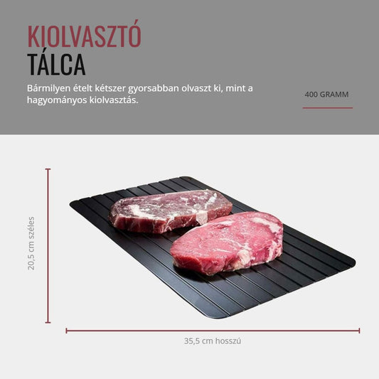 Gyors kiolvasztó tálca 35,5 × 20,5 cm, 400 gramm