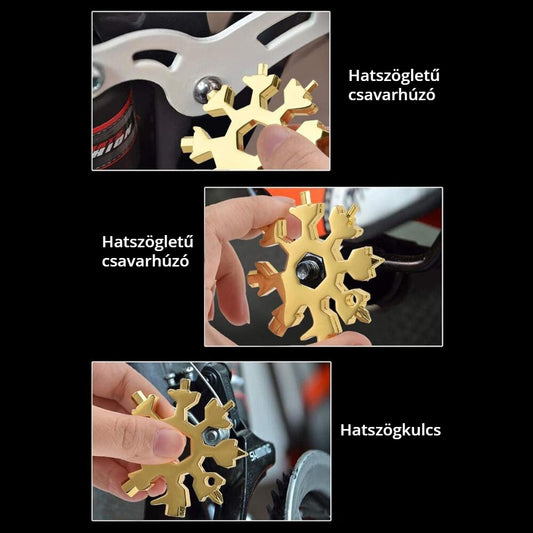 Hópehely multiszerszám – hatszögletű csavarhúzó és hatszögkulcs