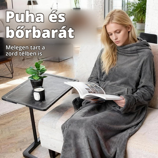 Puha, bőrbarát hordható pléd – melegen tart télen