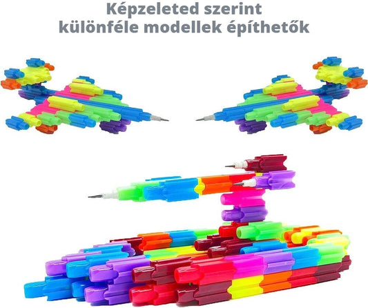 Icepapa színes grafitceruza készlet – különféle építhető modellek