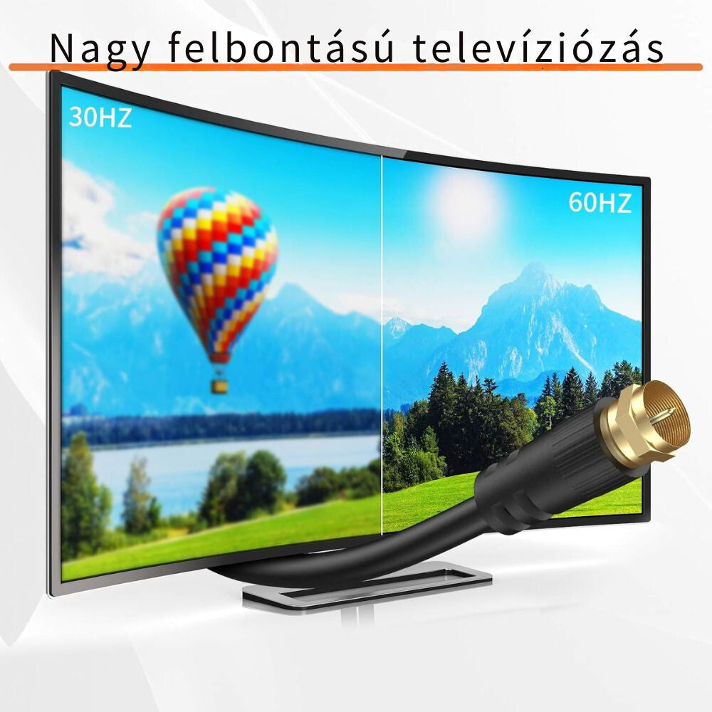 Tesmart Koaxiális TV/SAT Kábel Apa–Apa RG59 75 Ω 2 m Aranyozott