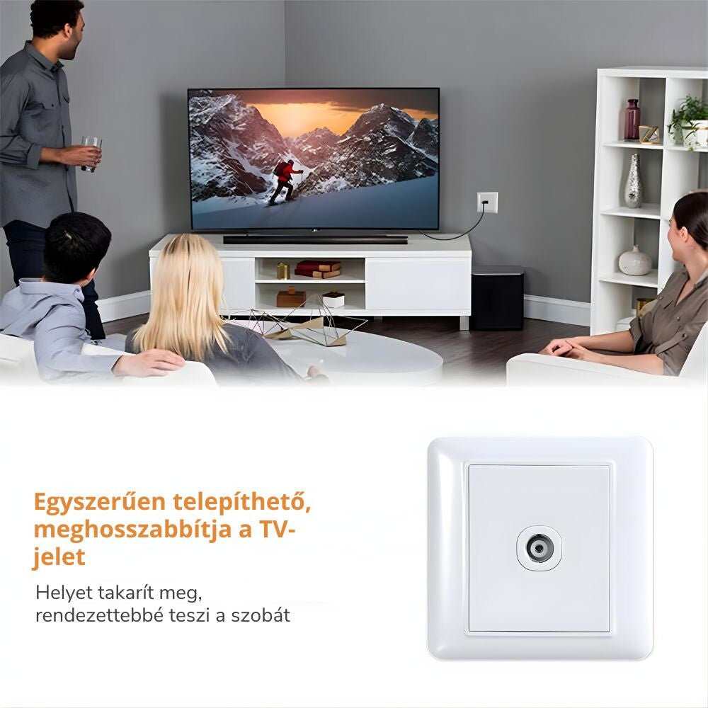 Tesmart RG59 Koaxiális TV/SAT Kábel – 75 Ohm Aranyozott Csatlakozóval