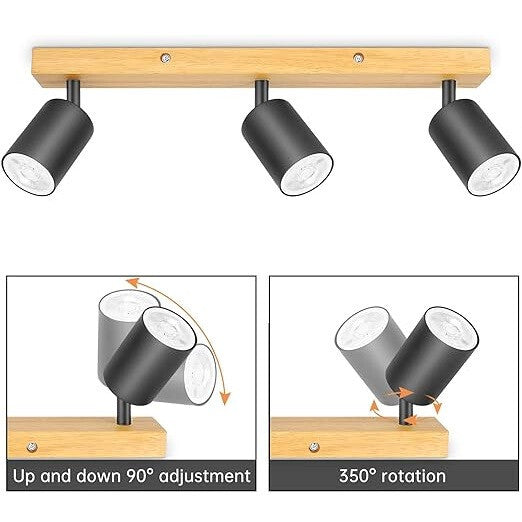 Kambo Modern LED Mennyezeti Spotlámpa – 3 Izzós, Forgatható és Billenthető Fejekkel, Több Színben