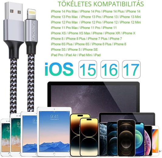 MFi iPhone töltőkábel – tökéletes kompatibilitás iPhone és iPad modellekkel