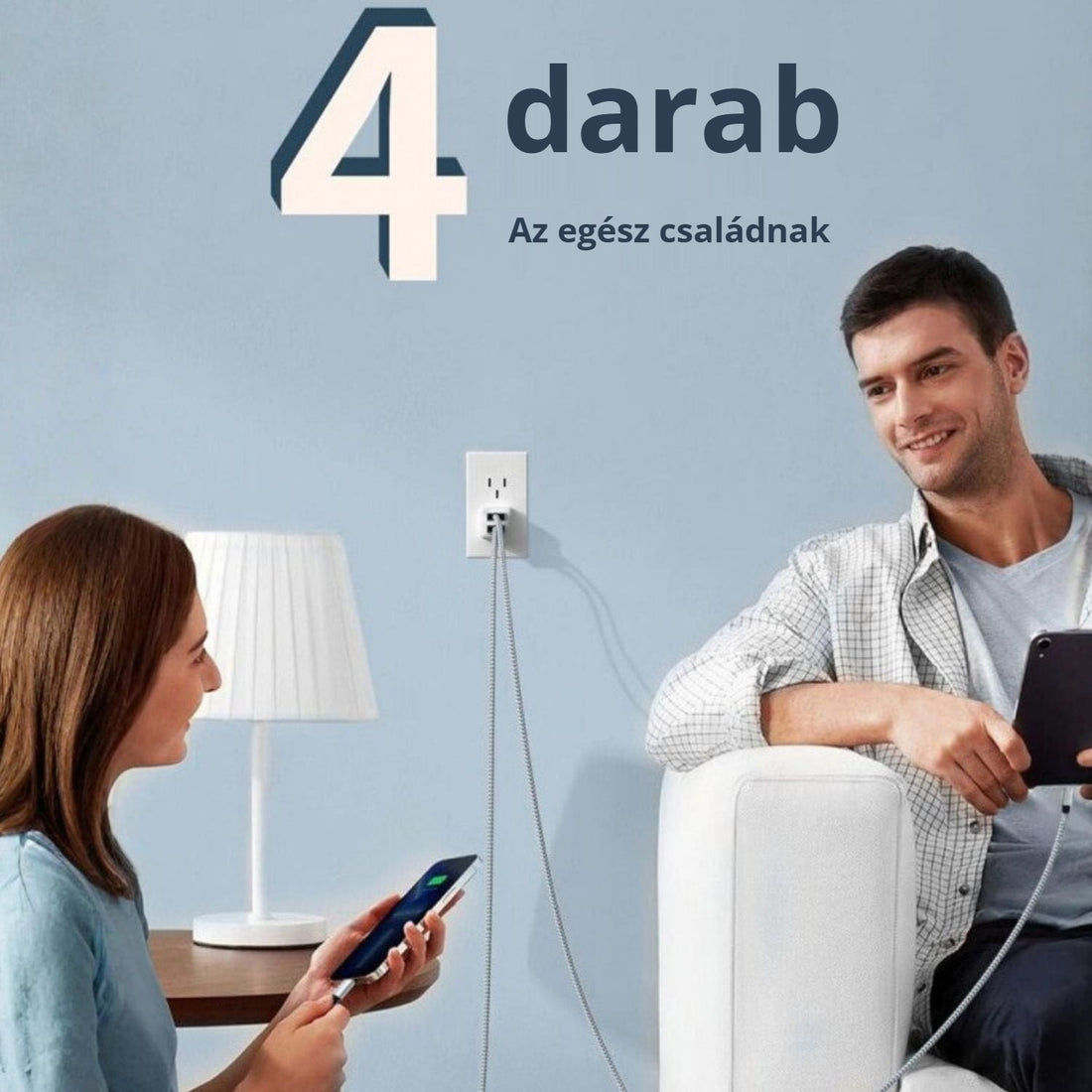 iPhone töltőkábel szett, 4 db – az egész családnak