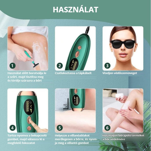 IPL otthoni szőrtelenítő használata lépésről lépésre
