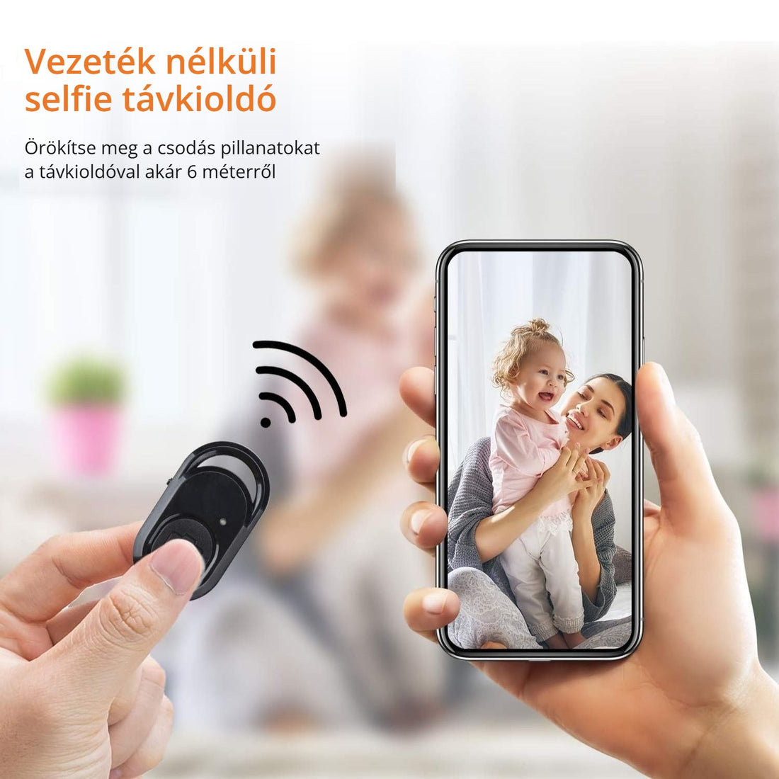 Jeemak PC50 körfény – vezeték nélküli Bluetooth selfie távkioldó