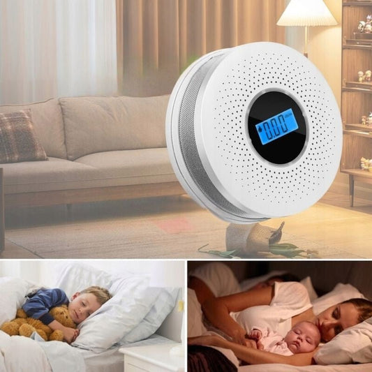 JKD 512COM Szén-Monoxid és Füstérzékelő LCD Kijelzővel, 85 dB Hangriasztással és Fényjelzéssel
