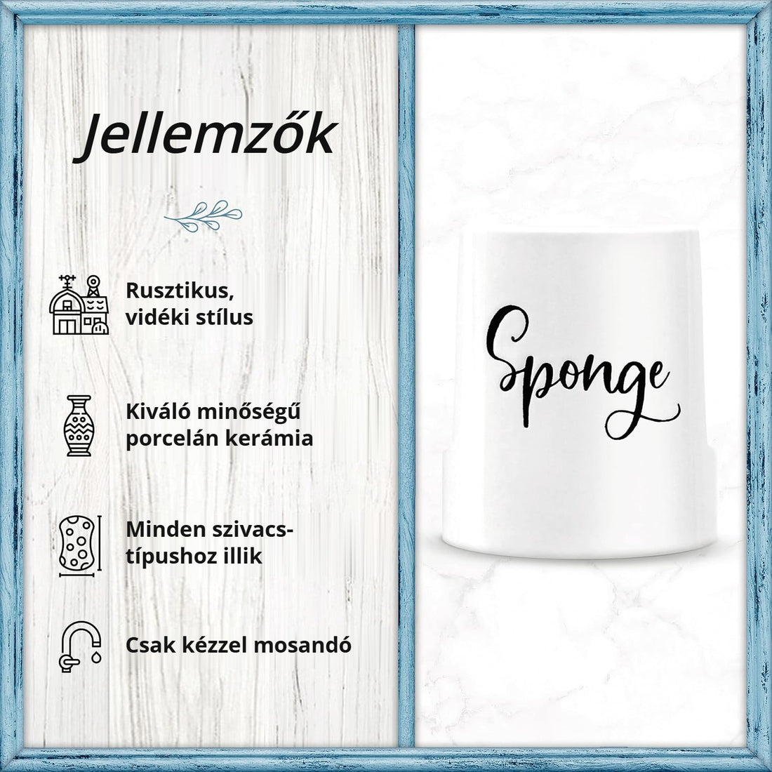 Kerámia szivacstartó mosogatóhoz – jellemzők
