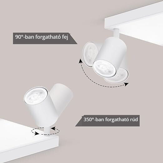 Ketom LED mennyezeti spotlámpa – forgatható fejek