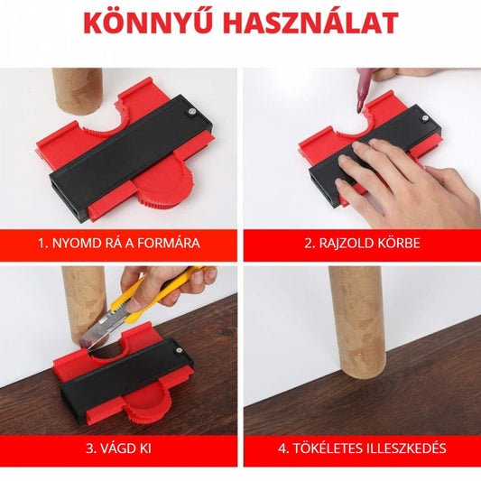 Willingood kontúrmérő sablon – könnyű használat 4 lépésben