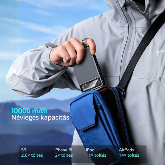 KPON KH70 mágneses power bank 10000 mAh névleges kapacitás
