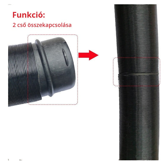 75 mm légcső csatlakozó – 2 cső összekapcsolása