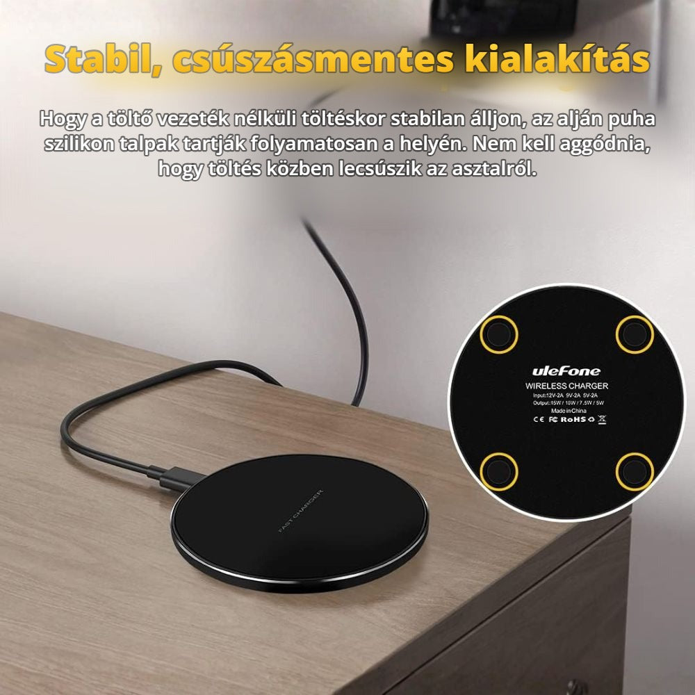 LTD-006 vezeték nélküli töltő – stabil, csúszásmentes kialakítás